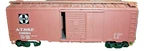 Athearn Ho Scale Model Kit 40' Box Car Santa Fe Built Up. Fixed Price $21.95.