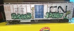 Ho Scale Custom Graffiti + Weathered Athearn Rtr Reefer Box Car Canadian Nationa. Fixed Price $40.00.