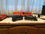 Lionel Postwar O-27 8040 Steamer Plus Tender And Cars. Fixed Price $95.00.