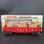 Lionel 6-9307 / O-27 Gauge Erie Animated Cop & Hobo Gondola #9307. Fixed Price $59.99.