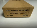 Gloor Craft # 302 Atsf Bi-level Auto Rack Car Kit Ho Scale. Fixed Price $16.00.