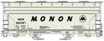 Accurail Scale Kit Acf 2-BAY Covered Hopper Monon (gray/black) Assorted #s. Fixed Price $19.39.