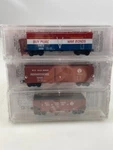 Micro-trains #993 05 210 Scale War Bonds Reefer, Boxcar, & Hopper Pack. Fixed Price $75.95.