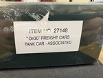 ON30 Bachmann 27148 Tank Car, Associated Nib Ry. Fixed Price $34.99.