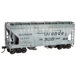 Micro Trains Scale Denver & Rio Grande Weathered Acf 2-BAY Covered Hopper. Fixed Price $54.95.