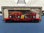 Mth Die-cast Milwaukee Road #64391 Flat Car W/ Ertl 32 Panel Vans 30-8303. Fixed Price $34.99.