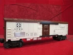 Lionel O-gauge Postwar C7 Santa Fe Sfrd White & Brown Refrigerator Car #6672. Fixed Price $23.50.