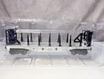 Lionel Gauge Atsf #94283 Bulhead Flatcar W/removable Stakes BX-13. Fixed Price $24.99.