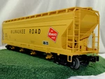 Weaver Milwaukee Road 4 Bay Center Flow Covered Hopper Car #1 Scale 3-R Lnib. Fixed Price $54.99.
