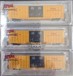 Atlas 500006937 Gunderson 7550 Double Door Box Car Ttx 3-PACK. Fixed Price $129.00.