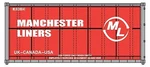Walthers Scenemaster 949-8656 Ho 20' Smooth Container Manchester. Fixed Price $12.99.