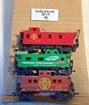 3 Bachmann Life-like Ho Caboose Lot Fuji Film Santa 999850. Fixed Price $7.99.