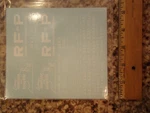 Richmond, Fredericksburg, Potomac (rf&p) S-scale Box Car Decals. Fixed Price $11.99.