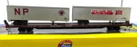 Ho Athearn 86' Flat Car Train Ttx W/ 2 Trailers Rock Island Northern Pac. Fixed Price $49.99.