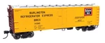 Walthers 910-41407 Ho Scale 40' Steel Reefer Burlington Refrigerator Express Bre. Fixed Price $27.99.