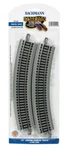 Bachmann 44501 Ez Track Ns Rail/gray Roadbed 18" Radius Curved (4) Nib. Fixed Price $13.97.