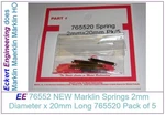 New 765520 Rklin Ho Coupler Springs, 20MM Long,, Pack Of. Fixed Price $15.71.