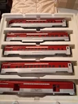Mth Pre-production Prr 5-CAR Golden Red Rocket Gauge Passenger Set No Trucks!. Fixed Price $99.99.