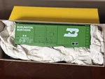 Accurail 3003 Ho Scale Burlington Northern 40' Double Door Steel Boxcar Kit. Fixed Price $15.00.
