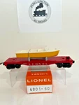 Lionel 6801-50 #4 Flat-car.var-b Yel.hull BOAT-6801-60 BLT'57-60 Repr.bx Lk/n. Fixed Price $120.94.