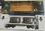 K-line-g Scale-military Flatcar W/2-GRANT Tanks (battery Motorized)-. Fixed Price $90.99.