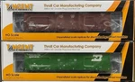 Ho Pair Of Tangent 60' Double Plug Boxcars New In Cp Cn Atsf Bnsf Up. Fixed Price $84.99.