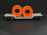 Lionel Pwc Flat Car Cable Reels 6-26046. Fixed Price $20.00.