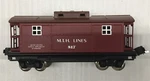 Mth 10-3004 Tinplate Traditions Gauge #817 Red And Brown Caboose Nib. Fixed Price $99.99.
