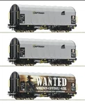 Roco Captrain Tarpaulin Wagon Set 76054 Ho Scale Dc. Fixed Price $125.00.