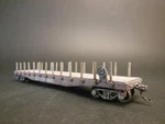 Ho Scale Custom Weathered Southern 50' Flat Car W/stakes. Fixed Price $64.99.