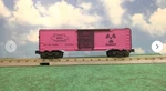 New Box! Lionel 6-26271 Glow-in-dark Aec Boxcar Pink. Fixed Price $48.00.