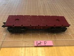 Marx Train Erie Flat Car Metal Trucks Plastic Side Covers Scissor Couplers Lot. Fixed Price $18.95.