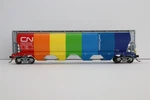 Bachmann 73805 Cylindrical 4-BAY Grain Hopper Car "canadian National". Fixed Price $52.00.