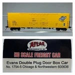 Ho Atlas 1754-5 Evans Double Plug Door Box Car Chicago & Northwestern 600636. Fixed Price $16.99.