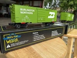 2 Cars, Weaver Burlington Northern #316890 And #316887 PS-1 40 Box Scale. Fixed Price $30.00.