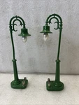 Metal Street Lamp Set. Green Tear Drop Mth Rail King No. 58 1057, See Ad (EB6). Fixed Price $20.00.
