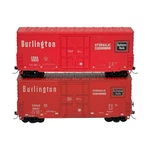 Athearn Bachmann Ho Scale Burlington Cb&q 40' Hi-cube Box Cars Lot Of 2. Fixed Price $24.77.
