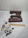 3 As Is 2 Rail Scale Prr Cotton Belt Boxcar Work Caboose Built Metal Wood Kit. Fixed Price $28.45.