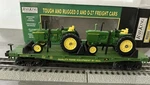 Mth RAILKING30-70278 John Deere Flat Car W/2 4010 Tractors Scale Rk. Fixed Price $88.00.