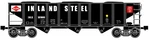 Ready Made Trains (rmt) 66299-183 Gauge 70 Ton Hopper Car Inland Steel Inlx. Fixed Price $37.99.