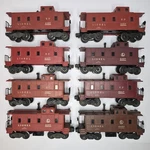 Lionel Post War Caboose Lot Of 8 #6357 #6257 #6457 Gauge Illuminated. Fixed Price $64.99.