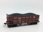 Bowser Westmoreland Coal Co. Gla 2-BAY Hopper Car Wmx #3273. Fixed Price $14.00.