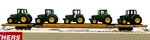 Ho Walthers 932-40327 89' Flush Deck Flat Car Ttx W/ 5 John Deere 6420 Tractors. Fixed Price $149.99.