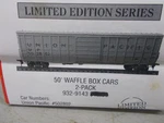Walthers #932-9143 (2-PACK) Union Pacific 50' Waffle Box Cars-kits Ho Scale. Fixed Price $28.00.