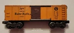 Lionel X-2454 Prr Baby Ruth Orange Boxcar Brown Doors & Flying Shoe Trucks. Fixed Price $67.99.
