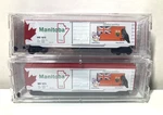 Micro-trains Scale *set Of 2* 50' Standard Boxcar Manitoba Provincial 07700160. Fixed Price $39.99.