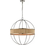 Atlas Lighting & Home CL11380-NK Chandelier Polished Nickel With Natural. Fixed Price $698.00.