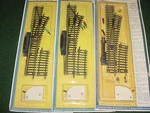 3 Ahm Ho Scale #2501 Rh NO.4 Remote Switch Track Right Hand Nos New. Fixed Price $35.00.