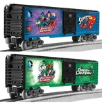Lionel 82684 Gauge Dc Comic Superman & Green Lantern Boxcar 2-CAR Set New. Fixed Price $125.00.