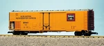 Usa Trains Scale 50' Mechnanical Reefer R16714 Burlington Route - Yell/brwnsil. Fixed Price $144.99.
